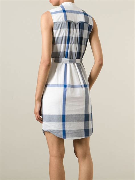 burberry lightweight denim shirt dress|Burberry brit sleeveless print dress.